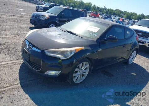 2012 Hyundai Veloster Base W/Black from USA, damaged, VIN KMHTC6AD2CU077504